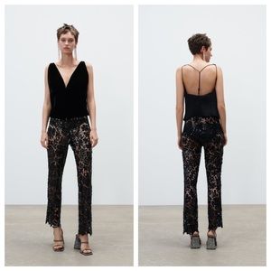 COPY - NWT ZARA WOMAN BLACK SEQUIN PANTS LIMITED EDITION - Ref. 9083/102 - Size…